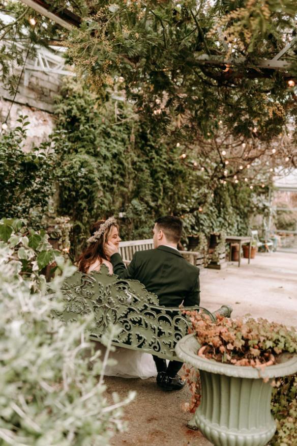 Bride and Groom get married at Larchfield Estate by Stefanie Onipko Humanist Celebrant