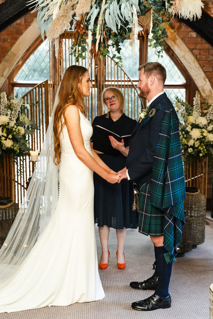 humanist wedding ceremony Clandeboye Lodge Northern Ireland